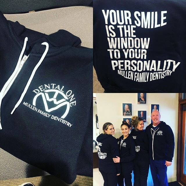 Shout out to @pureblissco @evelynxgamboa for Mullen Family Dentistry&rsquo;s new swag and wall pics! You did an amazing job and we feel so special 😍 High-five your favorite dental team member when you see us around town in our new hoodies 👋🏼 #mull