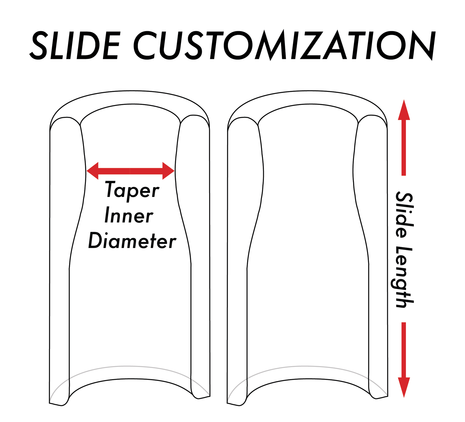 Slides straight vs tapered