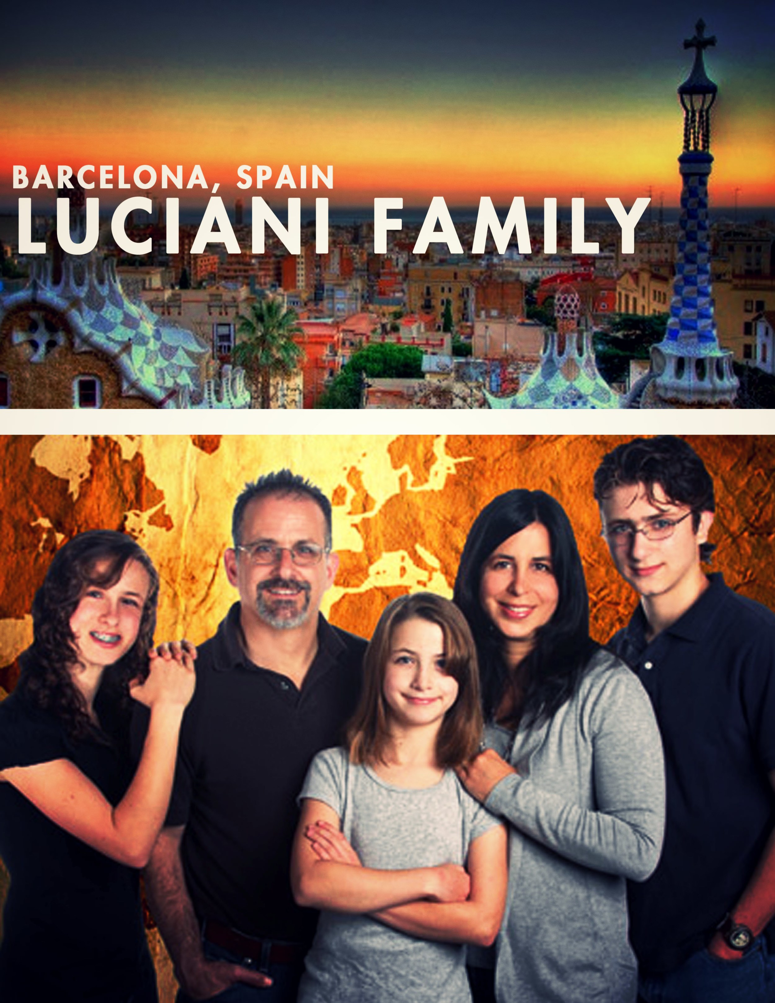 With their children, Raquel, Gabriel and Priscilla