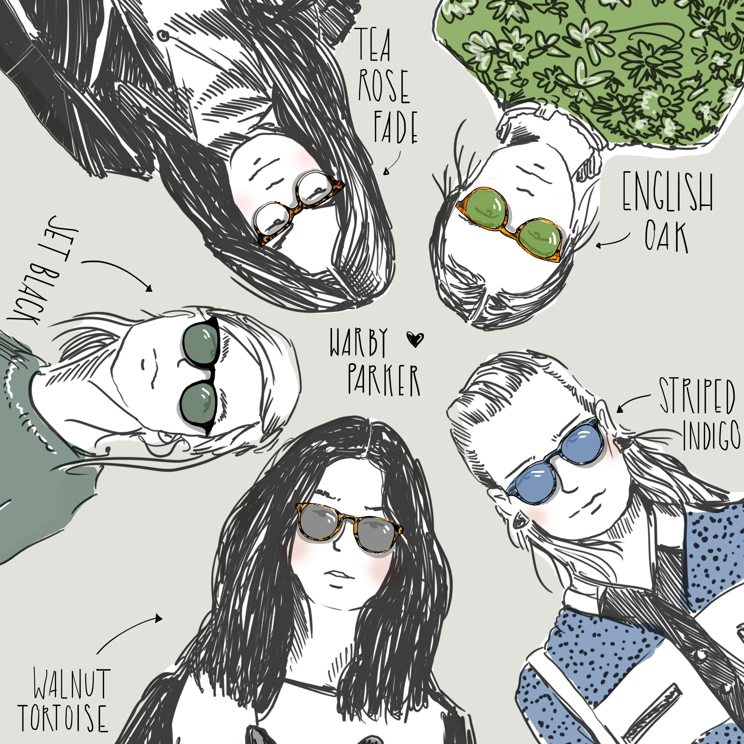 WARBY PARKER, Fall Campaign Illustration