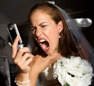 Bride rage! fully understandable in this case..