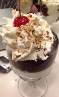 Ghiradelli's Signature Hot Fudge Sundae.
