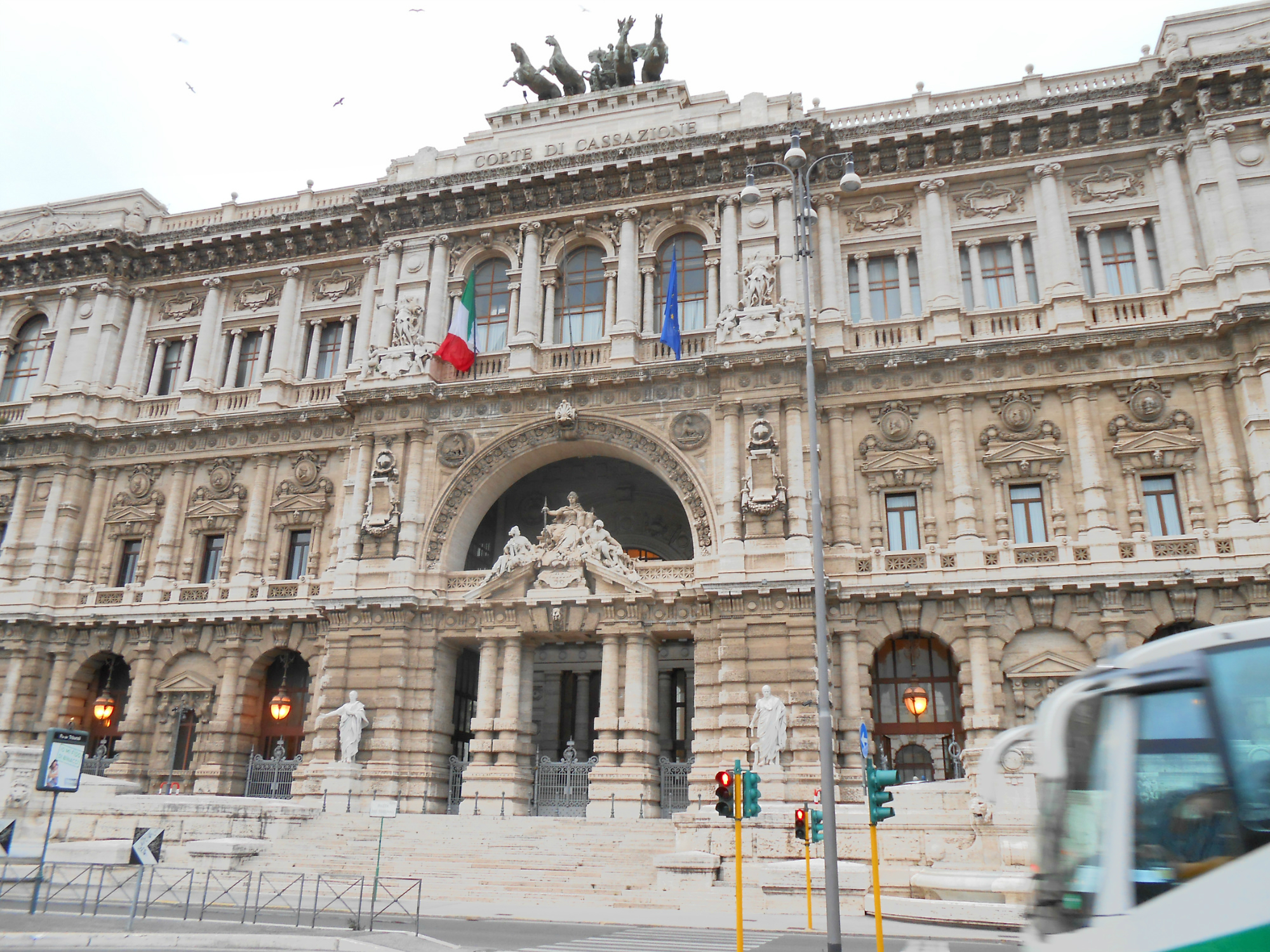 Don't be surprised when a leisurely stroll leads you past a building as grand as this; the Supreme Court of Cassation. 