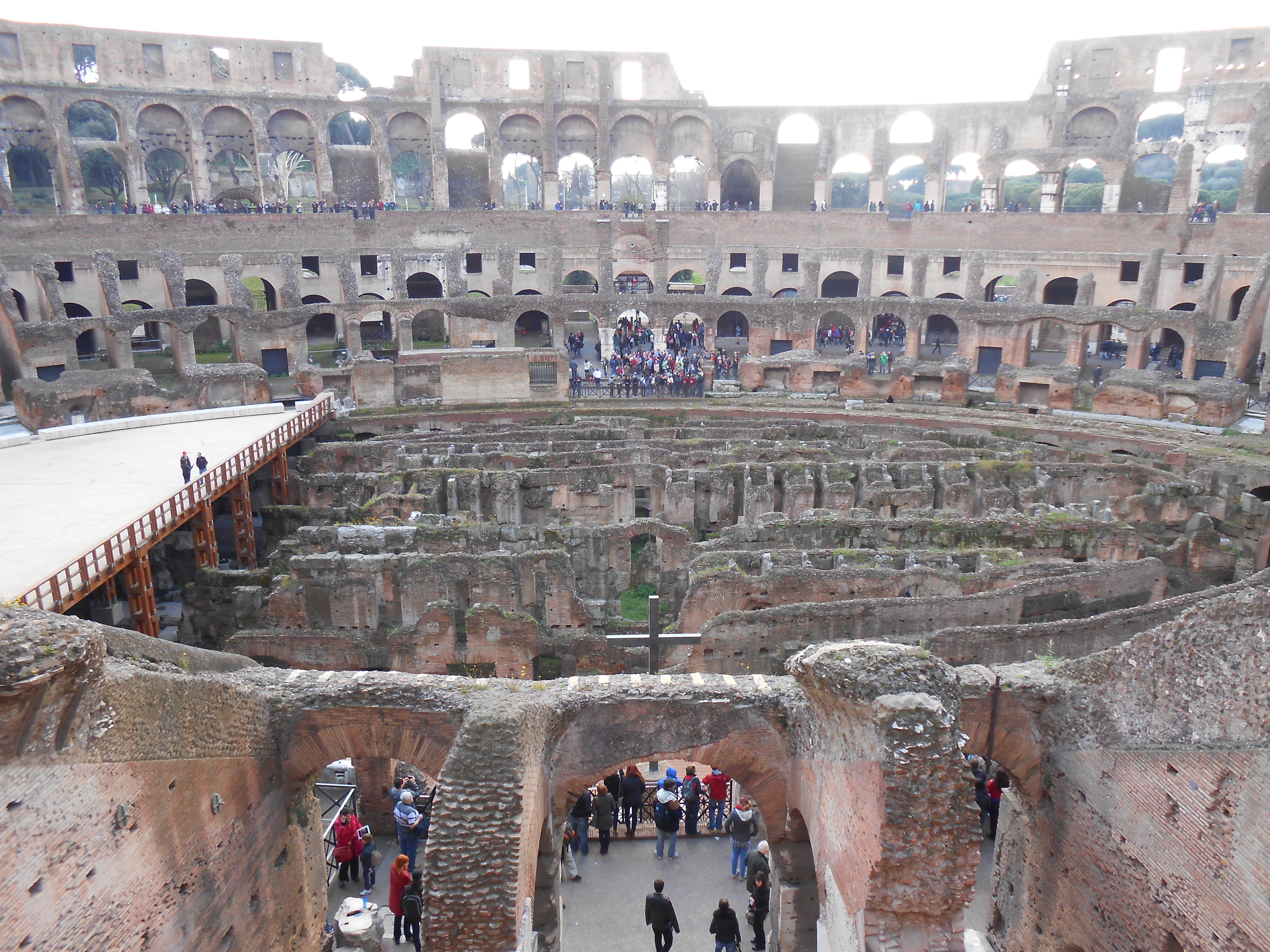 The Colosseum had seating for over 50,000 spectators who were seated in order of social class.