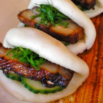 Signature steamed pork buns at Star Noodle