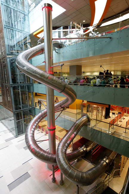 Let your inner kid (or your actual kid) enjoy these mega indoor slides.