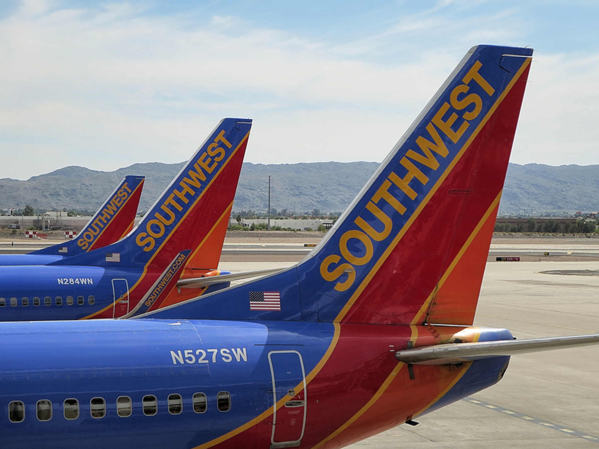 On the ground for now: Southwest B737s