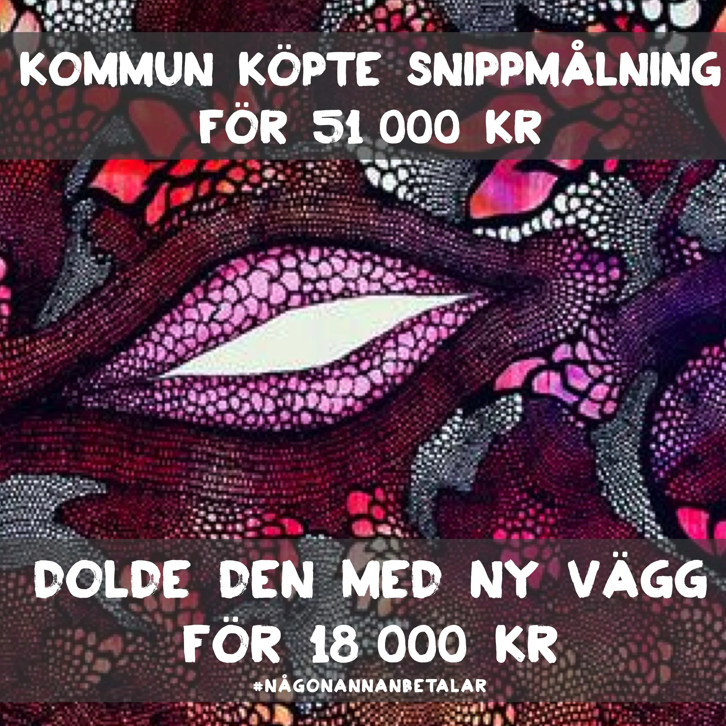 Detalj ur Carolina Falkholts målning