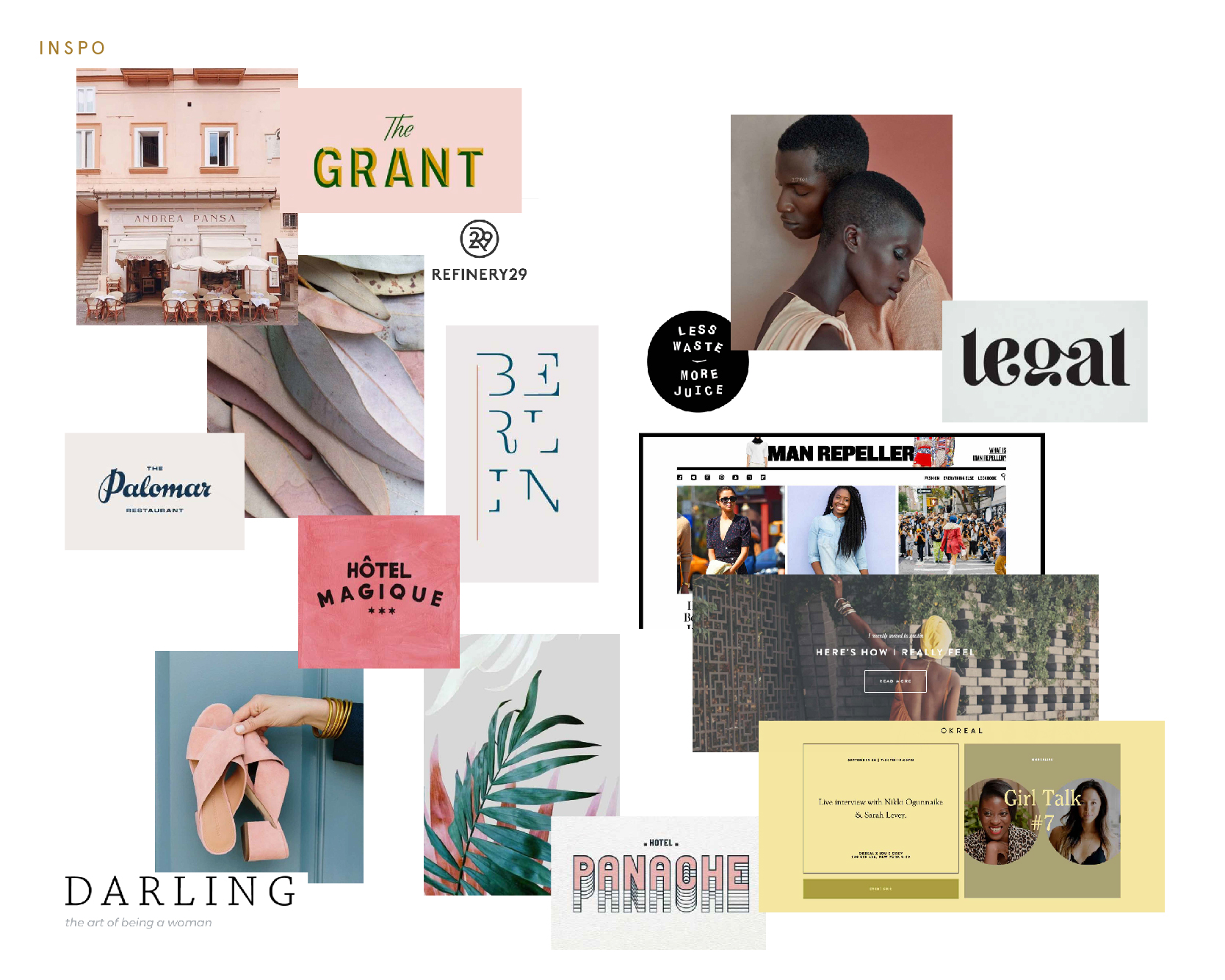  Mood Board created in initial branding process 