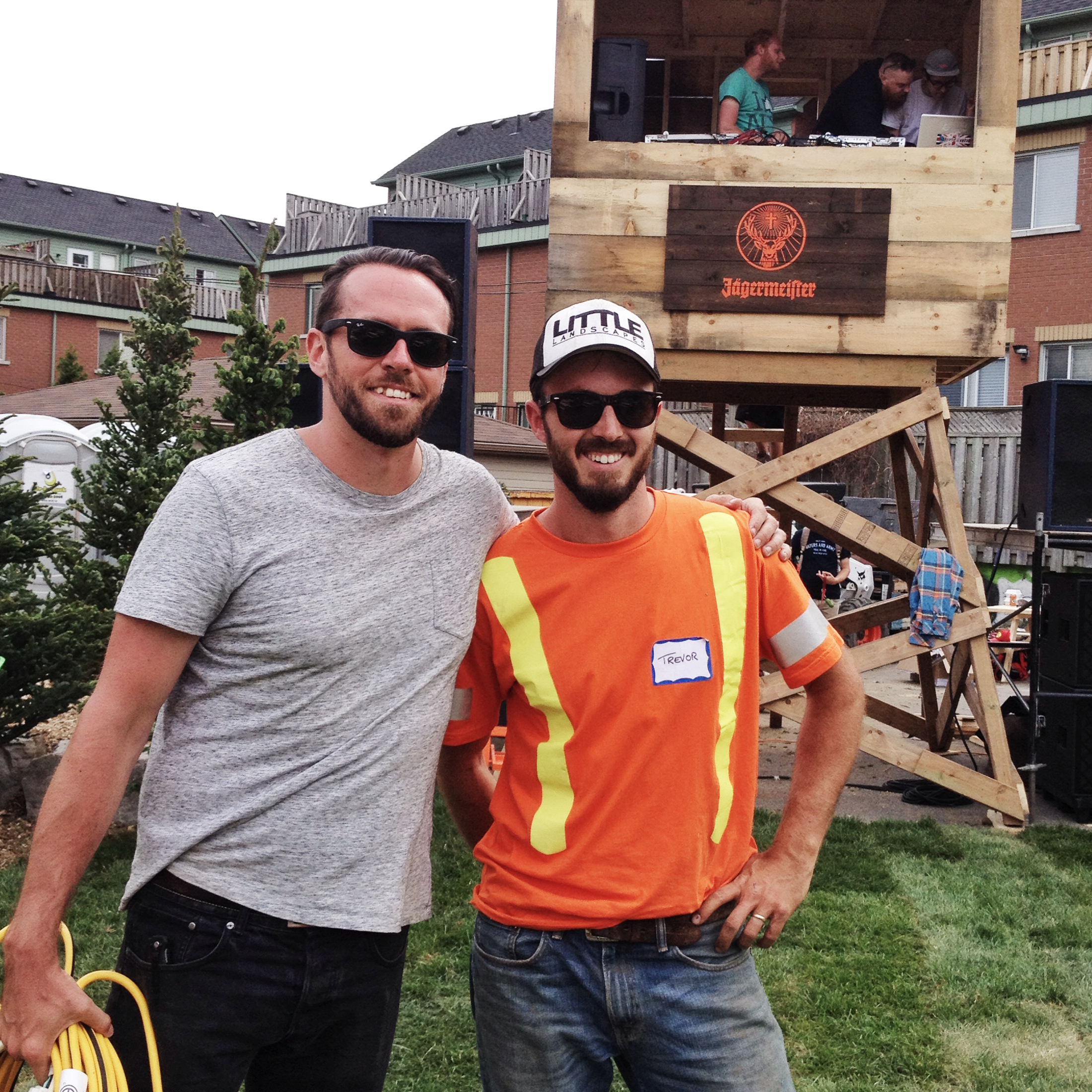 Chris from Rooftop & Trevor pose for a quick photo together before the party gets started - a job well done!