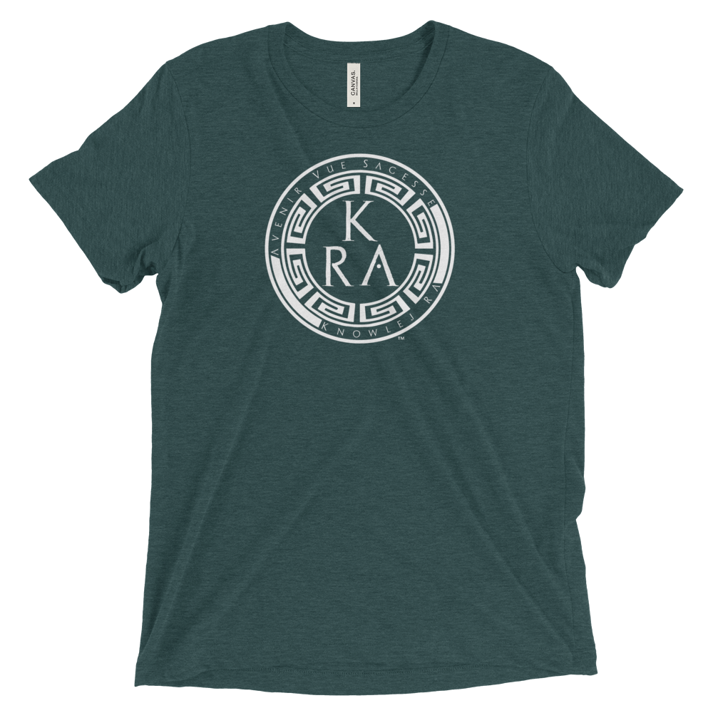 KNOWLEJ-RA-MAIN-LOGO-WHITE-(TM)_The-Knowlej-Ra-Store-Logo-(White)_mockup_Wrinkle-Front_Emerald-Triblend.png
