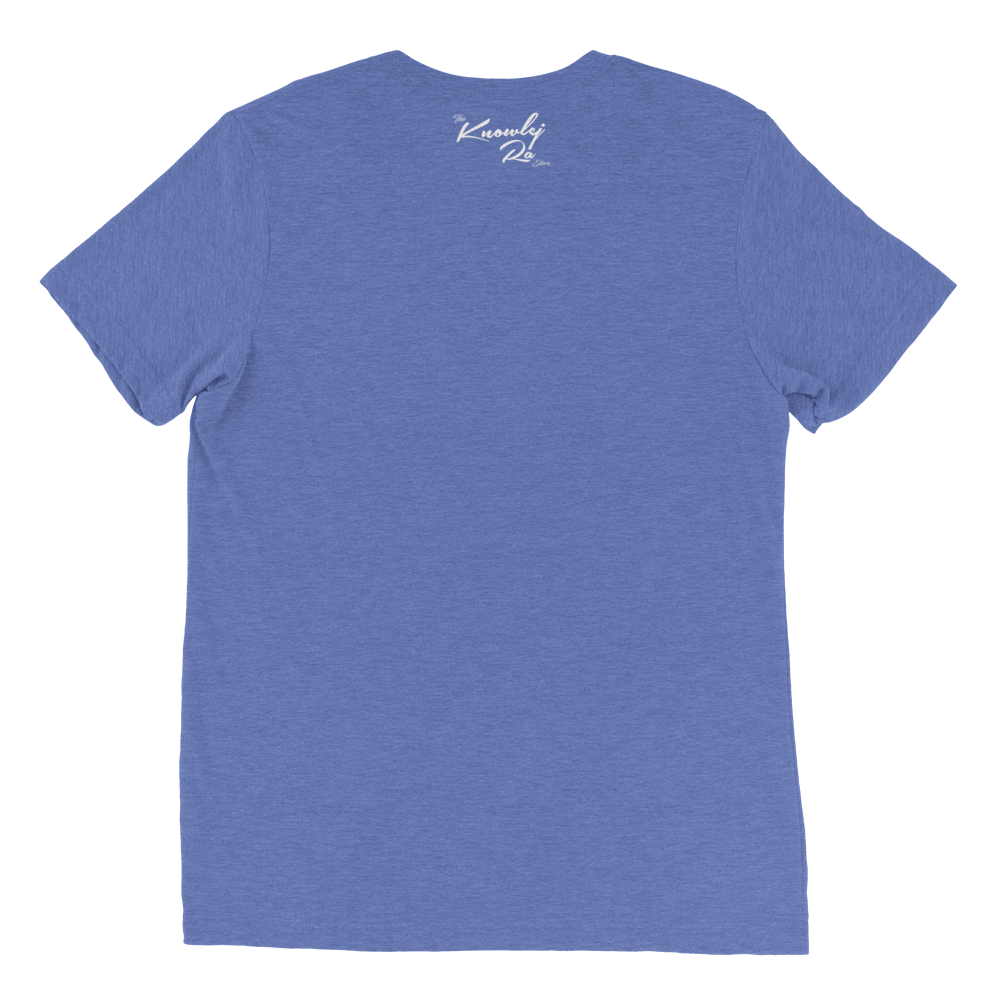 KNOWLEJ-RA-MAIN-LOGO-WHITE-(TM)_The-Knowlej-Ra-Store-Logo-(White)_mockup_Flat-Back_Blue-Triblend.png