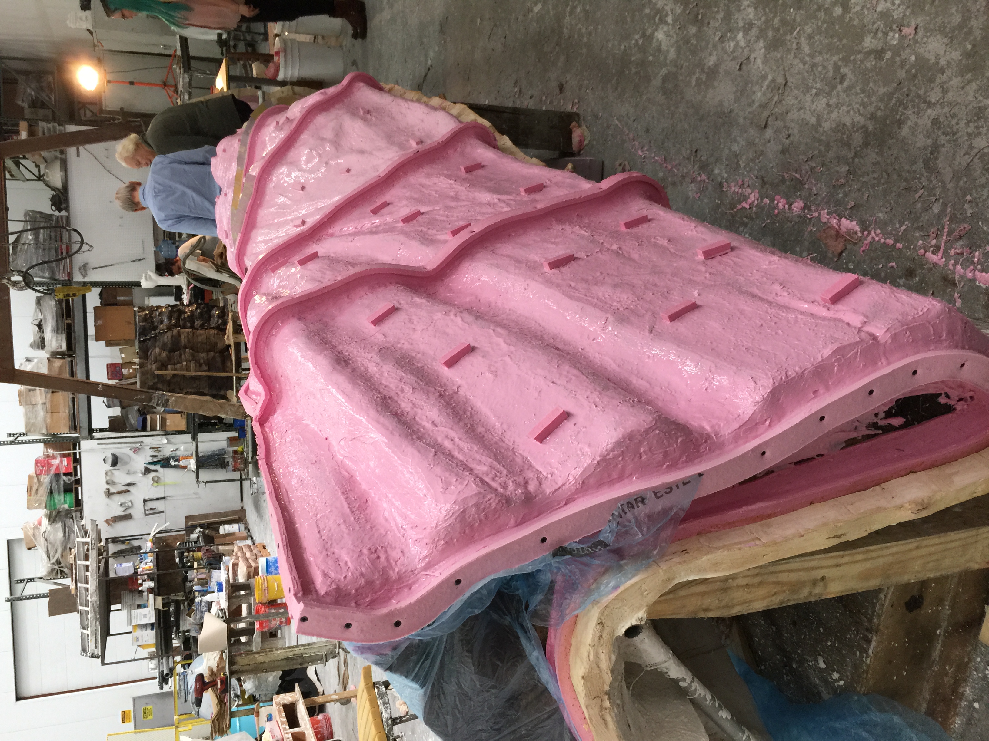 1. One of my trunks in the mold stage of the casting process.