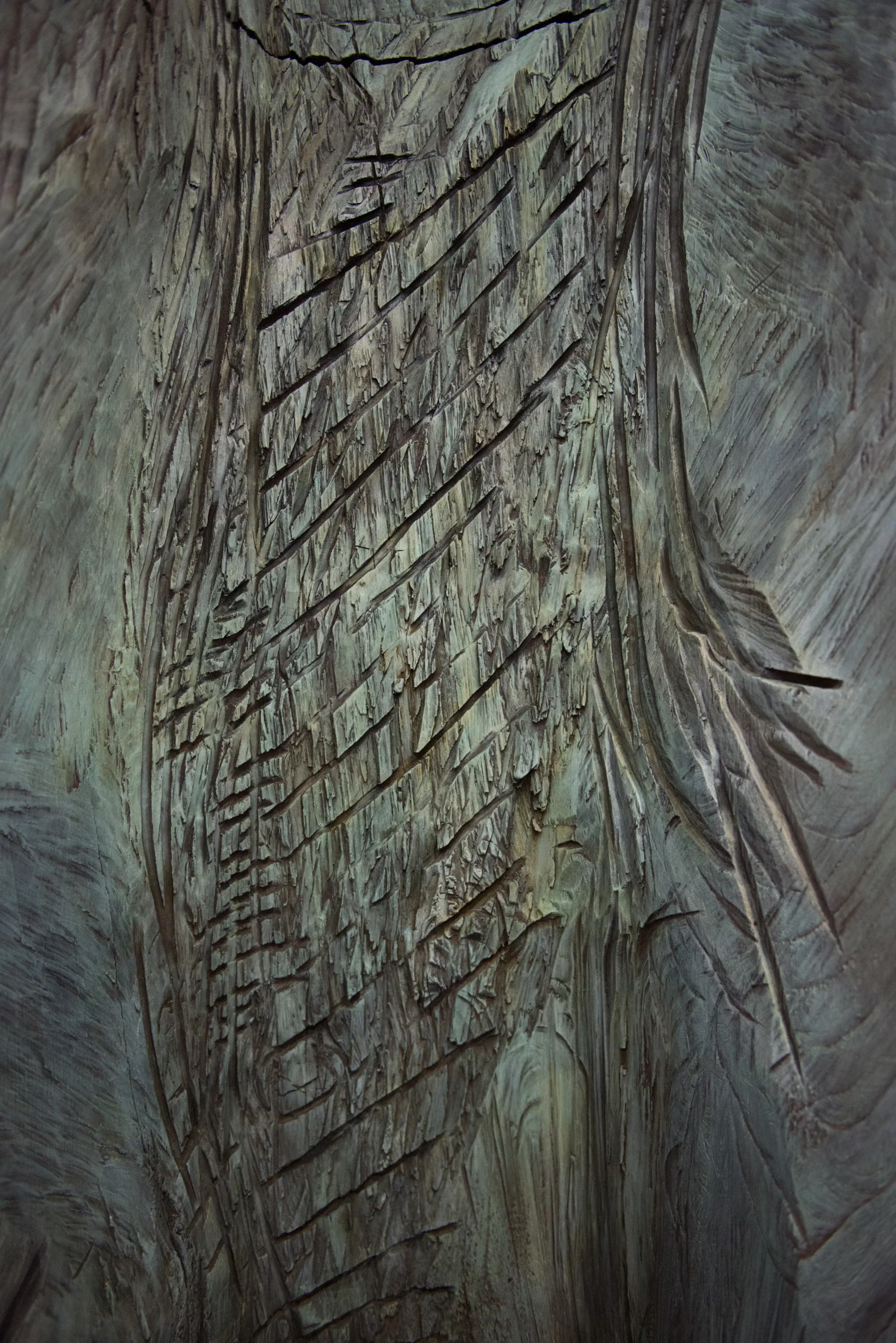 Patina coloration, detail.