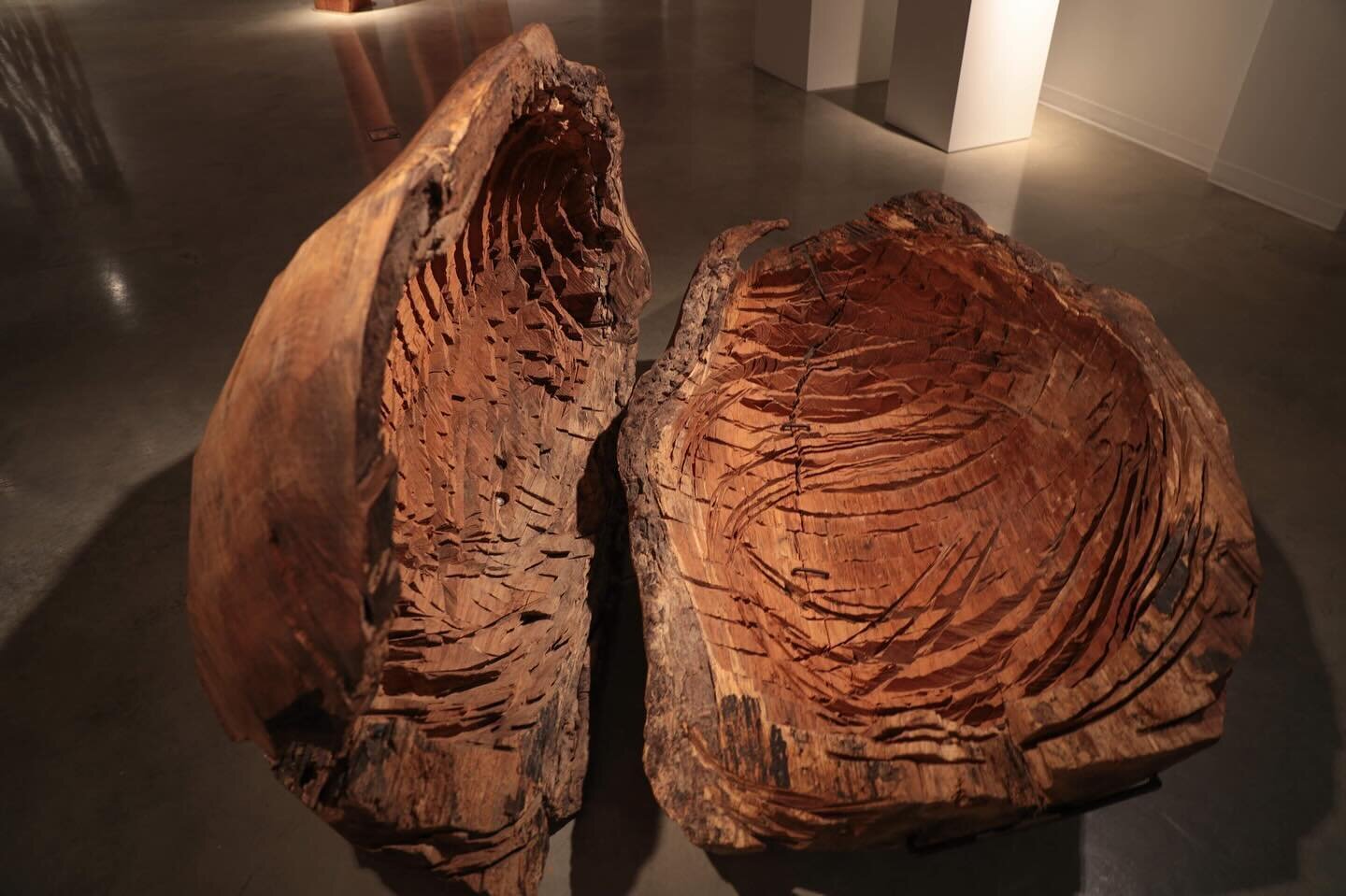 Emilie explored verticality in many of her sculptures. Emilie also explored directionality. As is evidenced by Lament, an immense triptych sculpture that rises above 15 feet, the emotion one feels while experiencing it, in part, comes from the direct