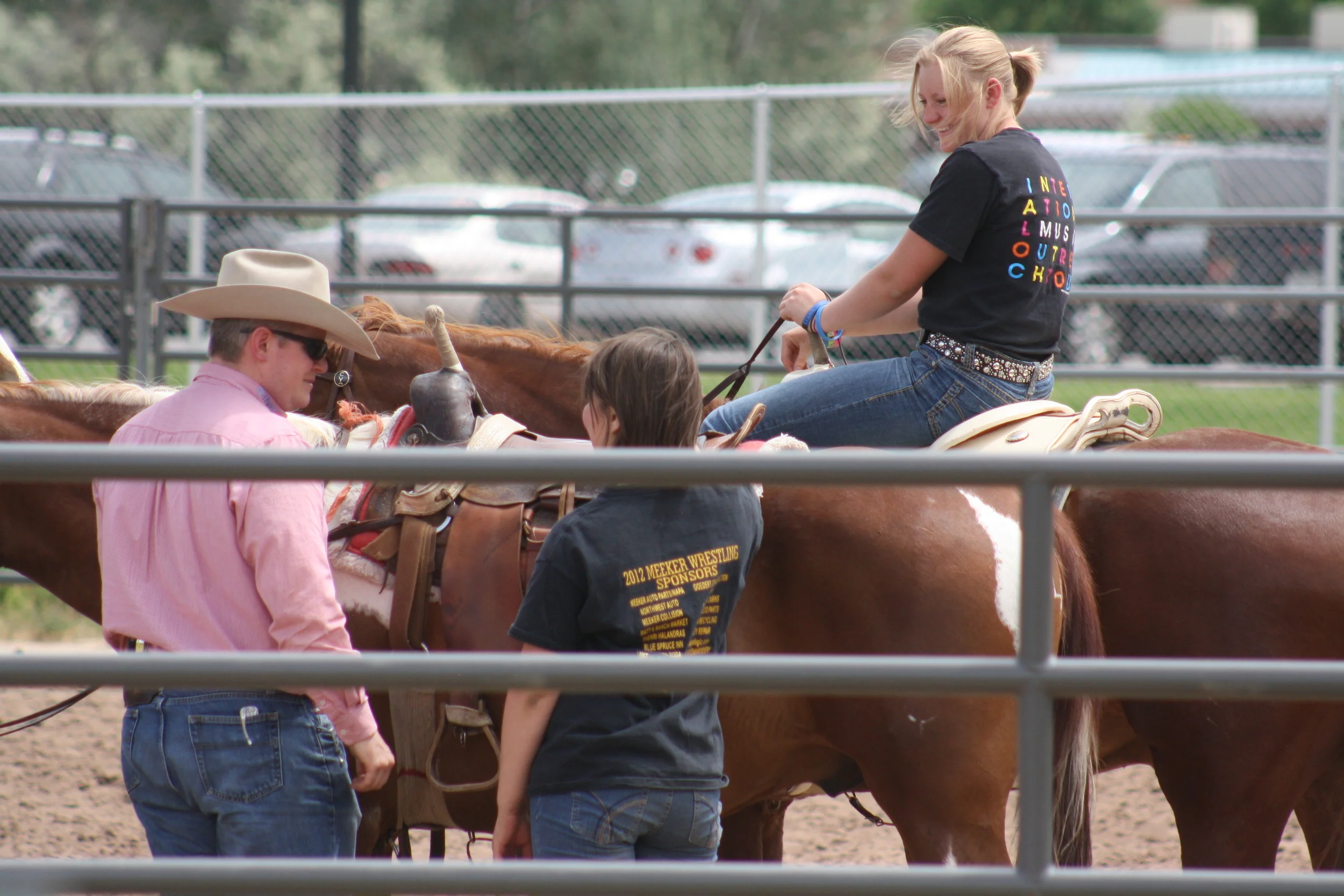 Campers at the Flat Tops RBC getting trick riding instruction.