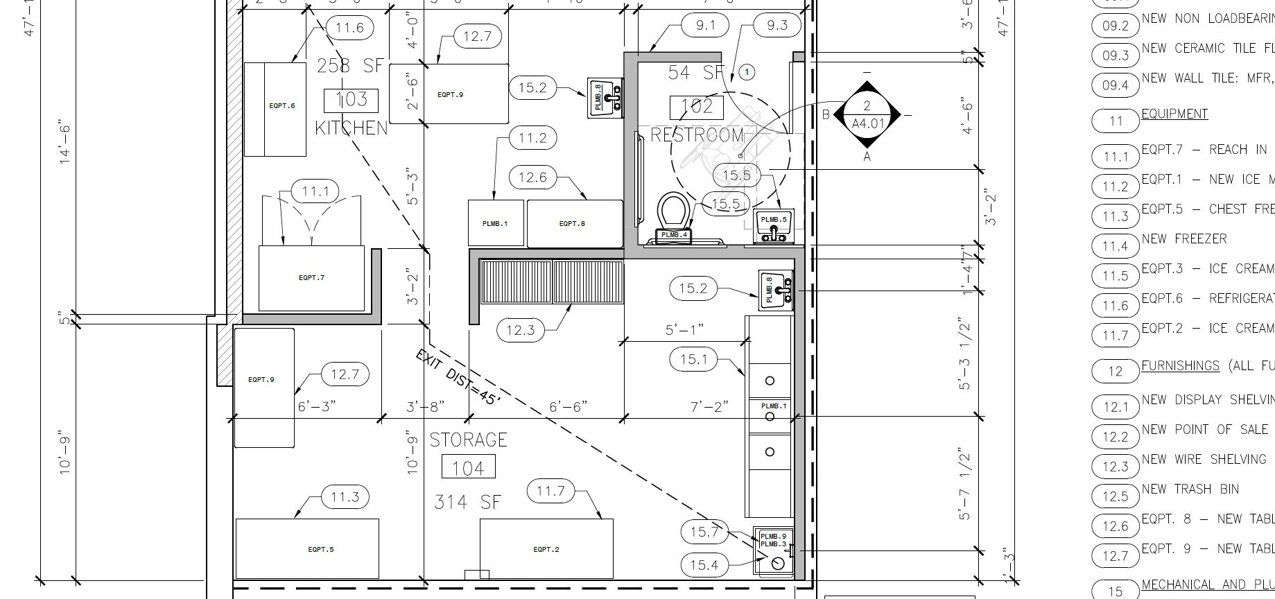 RETAIL/FOOD SERVICE TENANT IMPROVEMENT in DALLAS