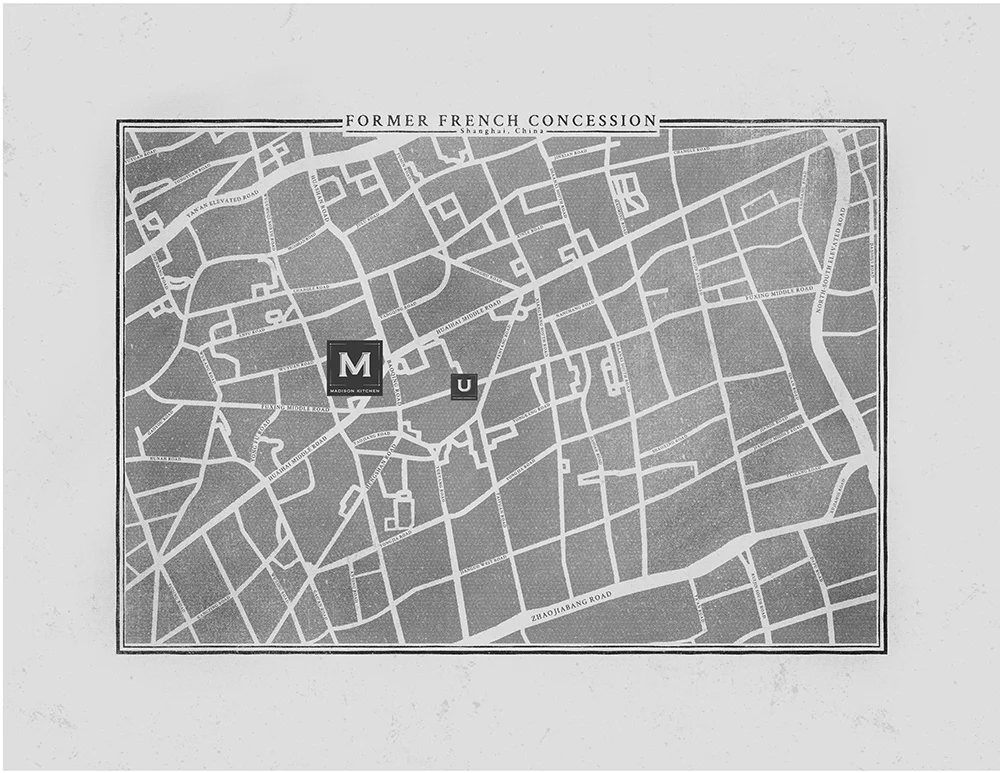 Shanghai Map, showing Madison Kitchen and Union Trading Co.