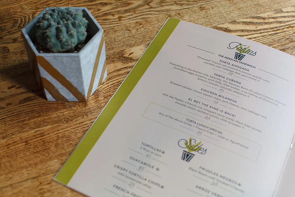 Soft Opening Menu