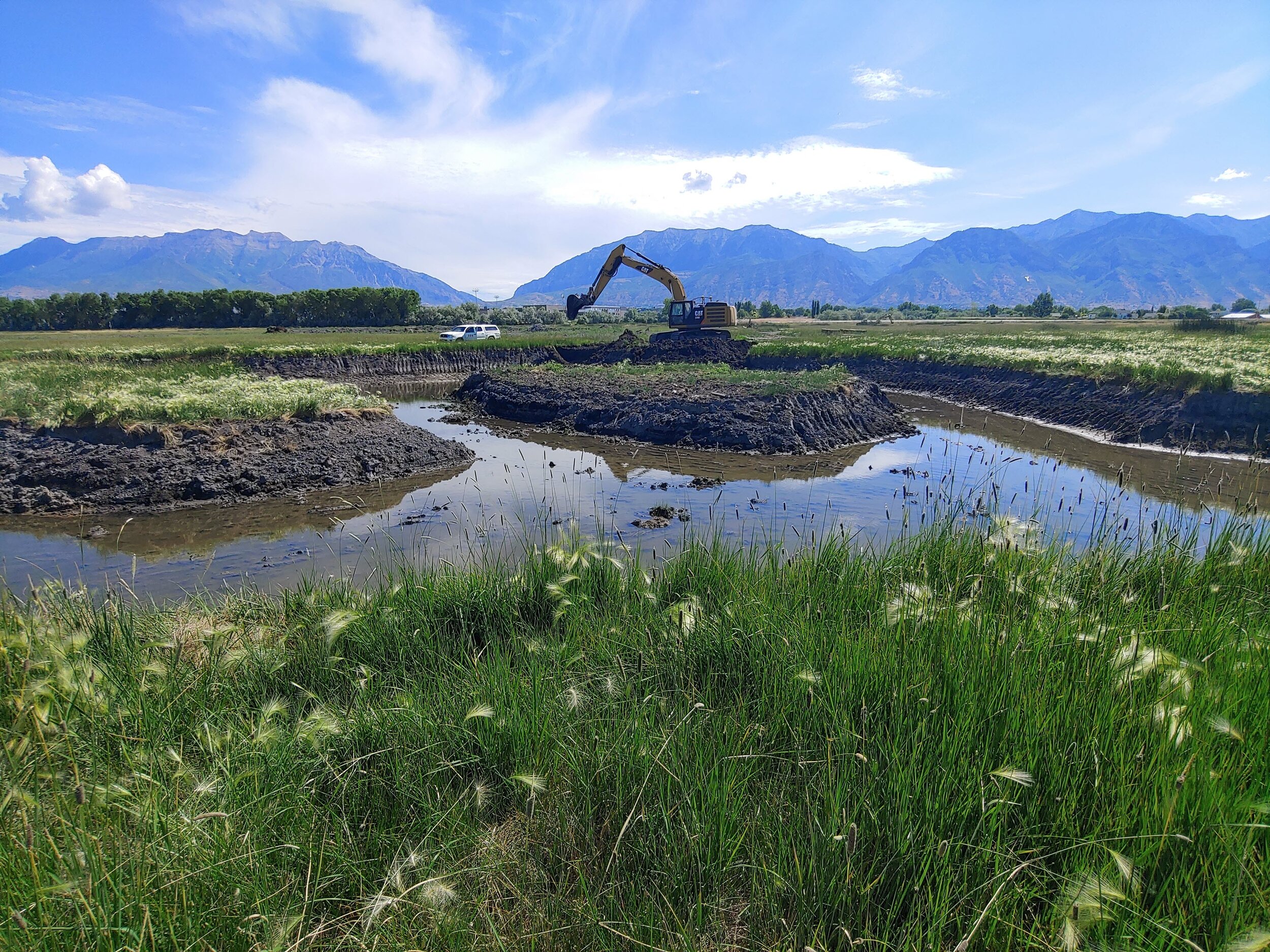 Pond and Channel Construction July 2021