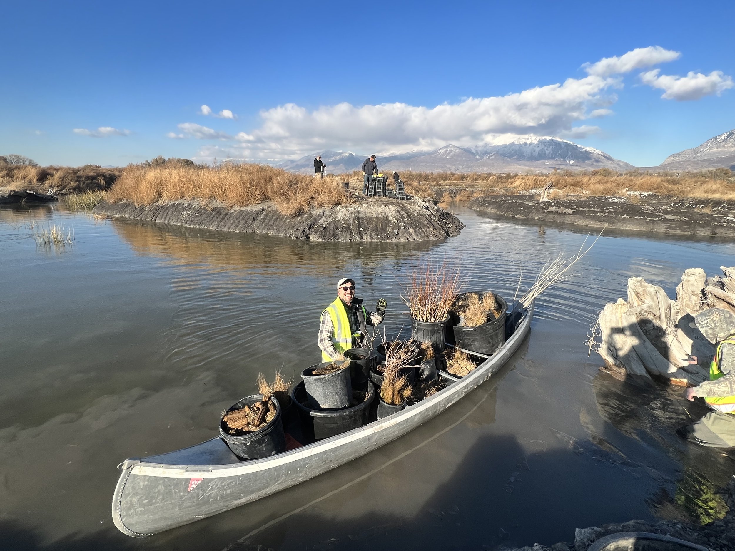  Plants being transported to island features Nov 22 