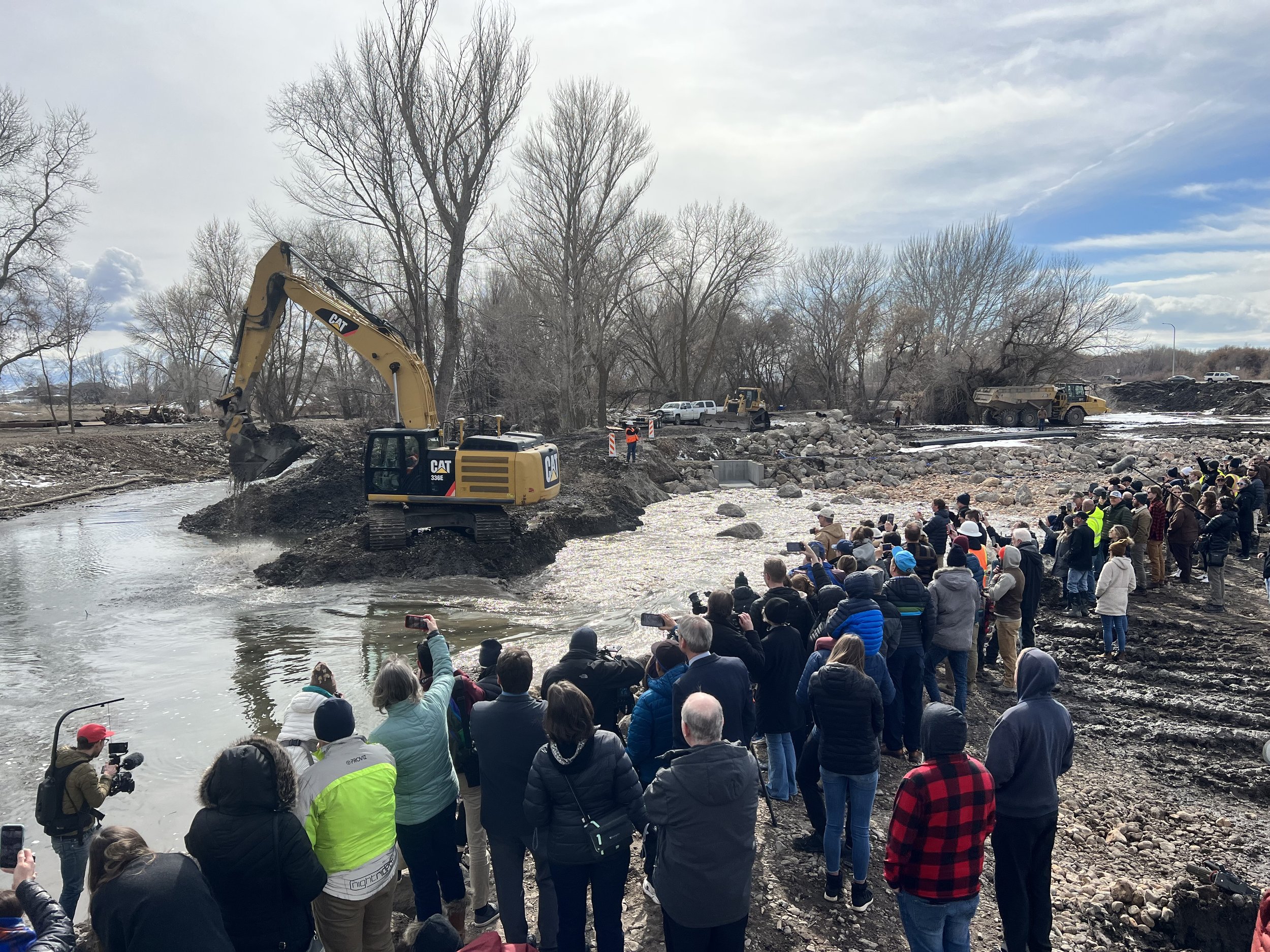 Reconnection of Provo River and newly constructed delta area. 
