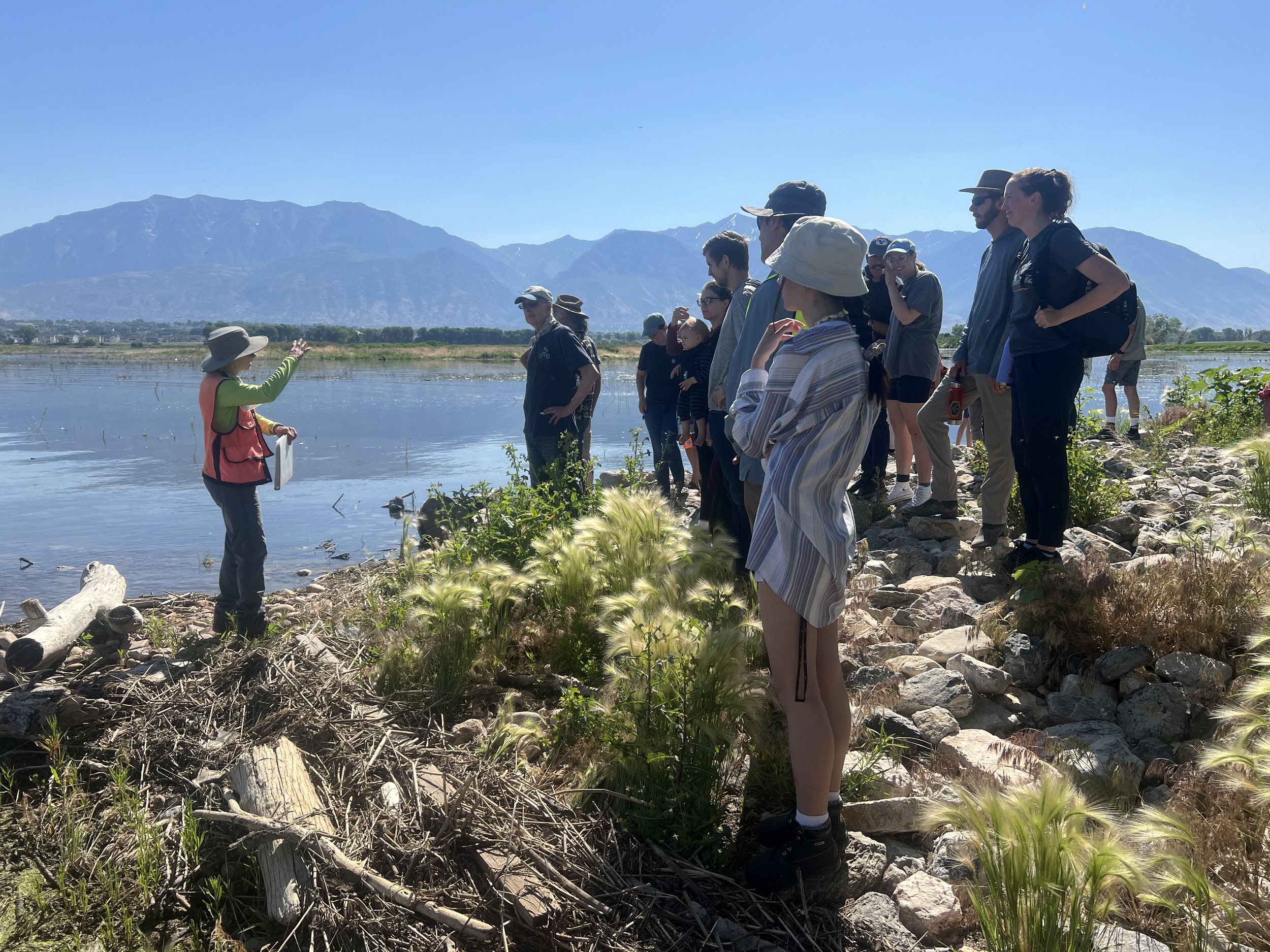  Community members touring Provo River Delta July 2023. 