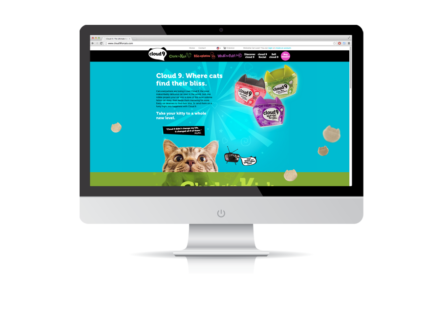  We created the website in the same pace as the whole branding that we created for this brand.   www.cloud9forcats.com     