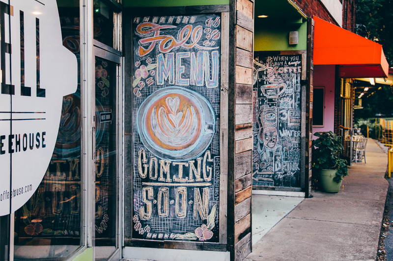 Chalk Art Murals for the Well Coffeehouse