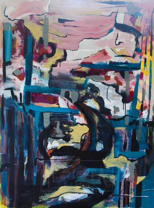 DRIVE, 36" x 48" , Acrylic on Canvas