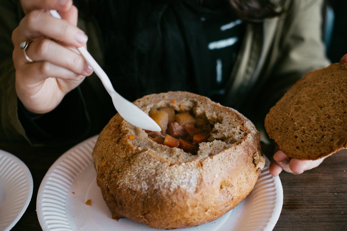 Lamb Stew In Bread Bowl