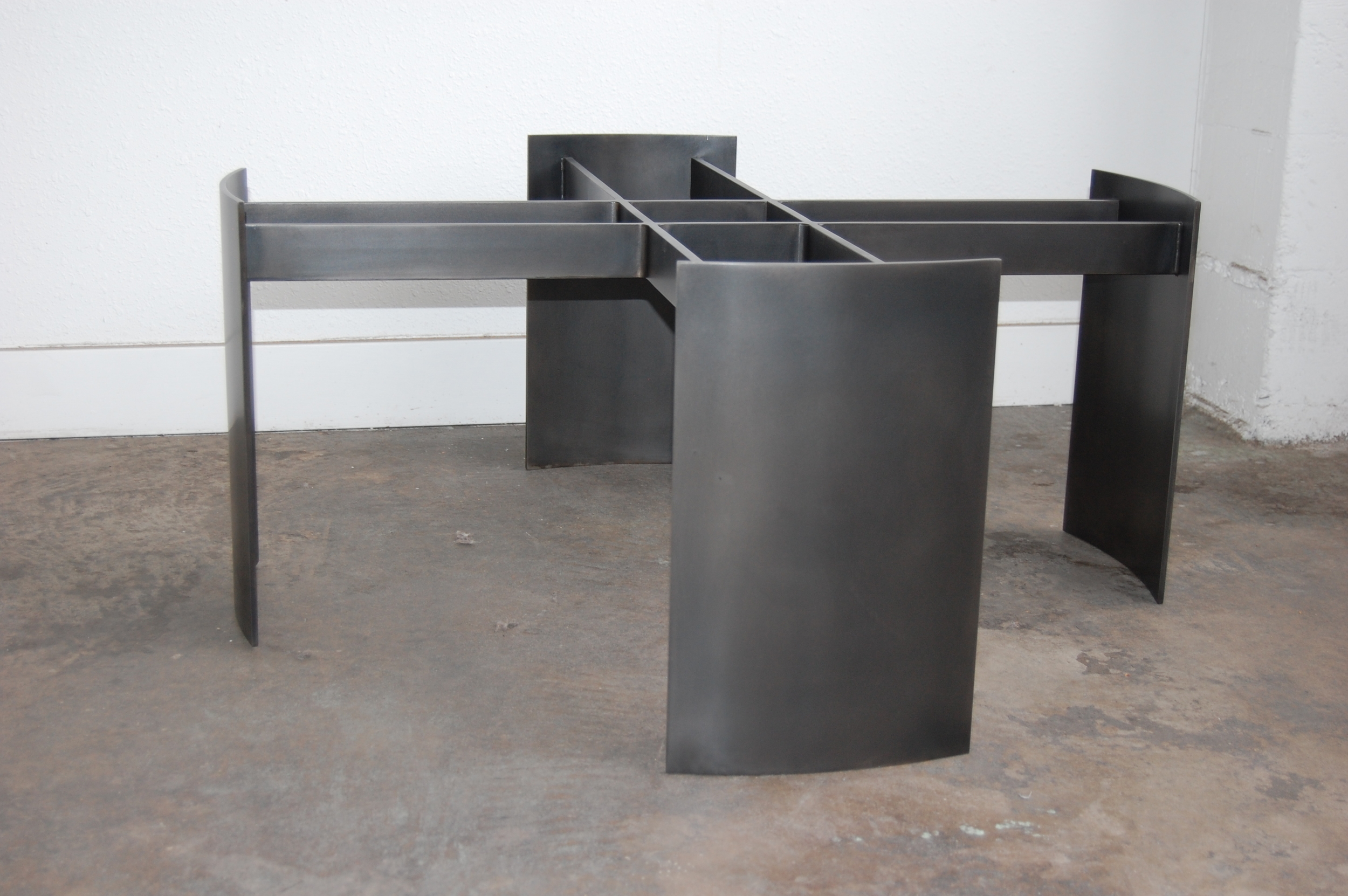  Blackened Steel Coffee Table Base.  Designed by Hensel Design Studios 