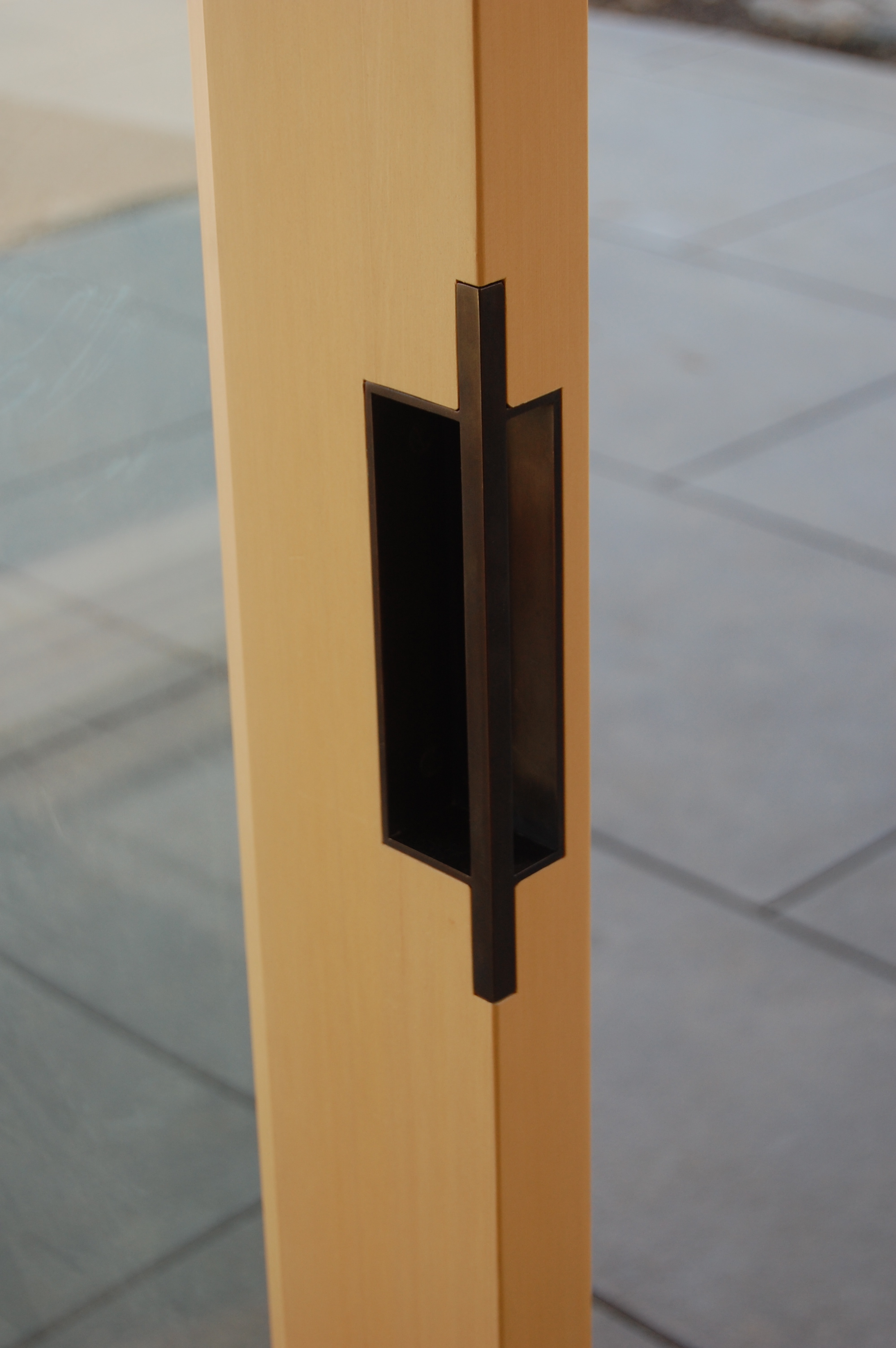  Bronze door pull. (1 of 8)  Designed by Greenline Fine Woodworking 