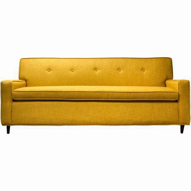 Yellow Tufted Sofa