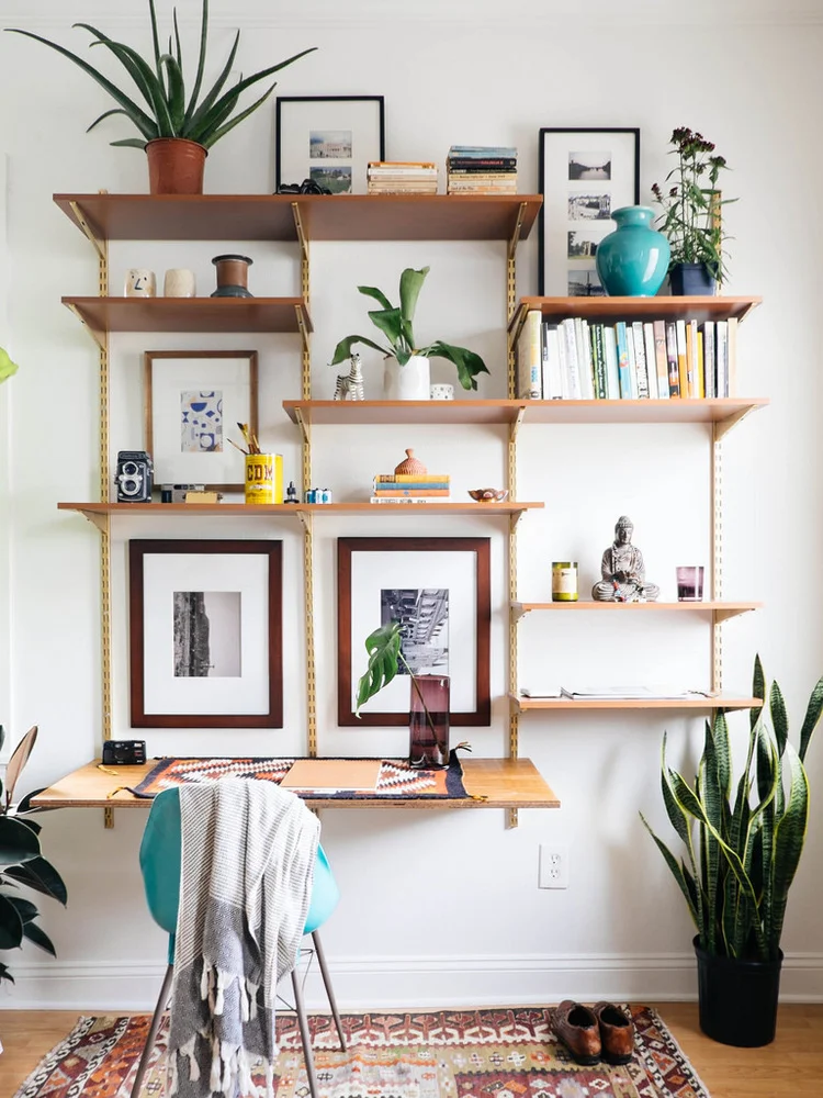 DIY Mid-Century Desk Wall Unit 