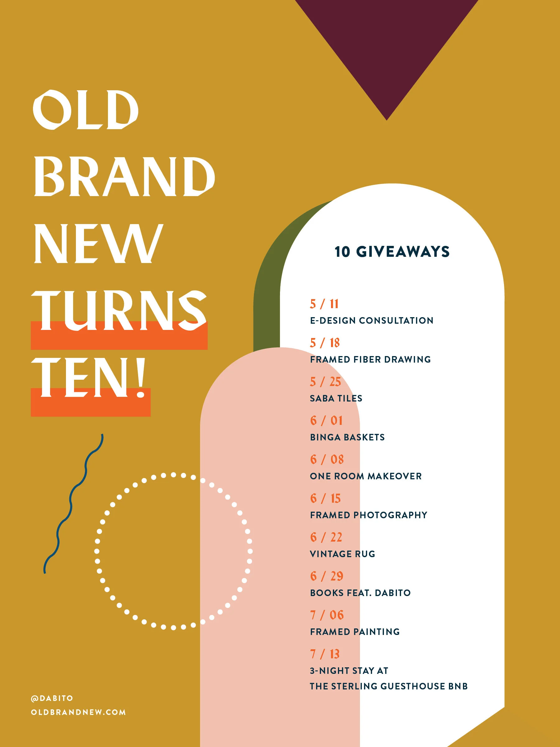 Old Brand New Turns Ten Giveaways!