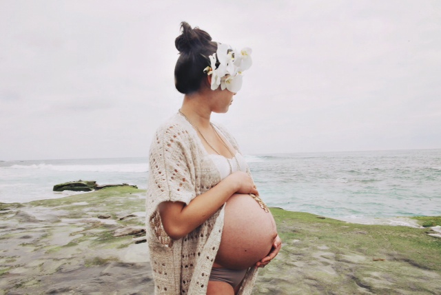 Jiin only a couple weeks before her due date. We can't get over how breathtaking she looks! 