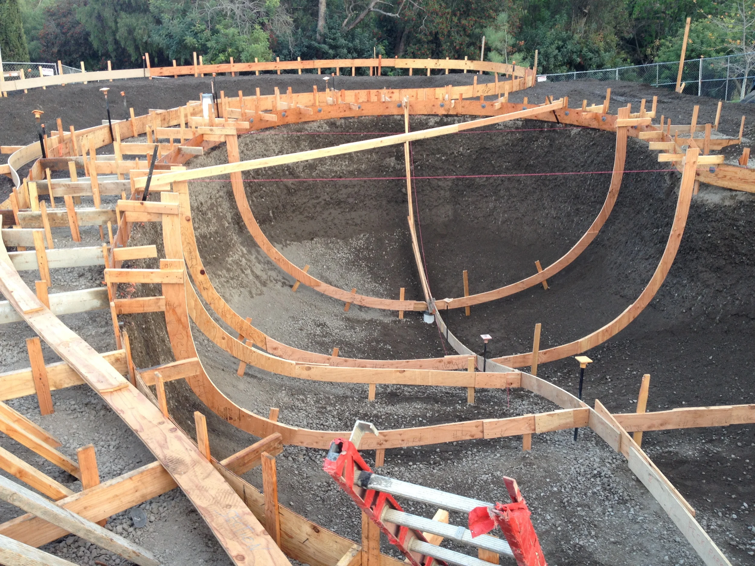 Peck Park skatepark in Construction Winter 2014