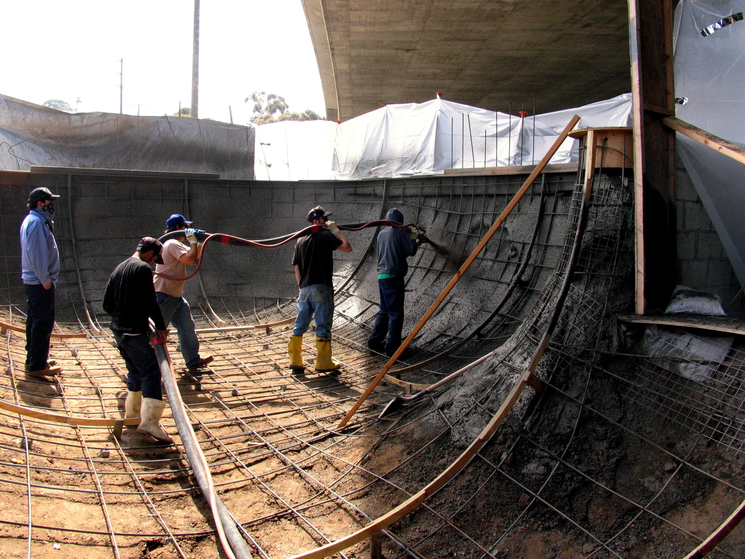 SPSA and WSVT crew building the Channel Street square bowl in 2004
