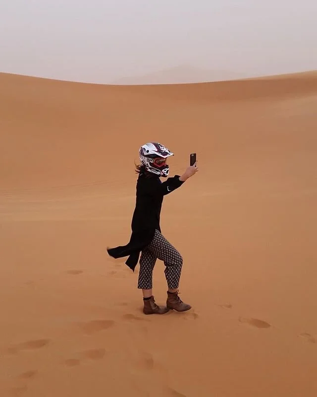 Some time ago. in the middle of a sandstorm in the Sahara, I decided to take a selfie. The end.