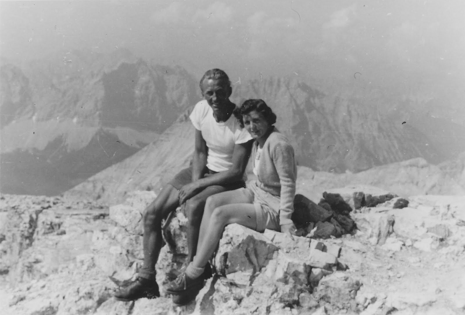 His idea of courtship was dragging my mother up a mountain. It worked.