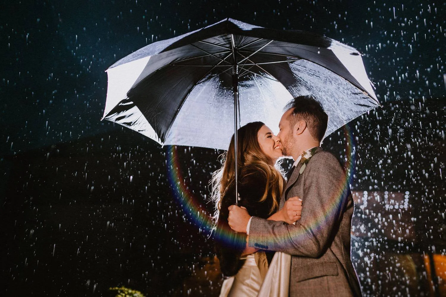 Even if it rains all day we can stand in the doorway and have some fun. Emma + Chris - Healey Barn, Northumberland.