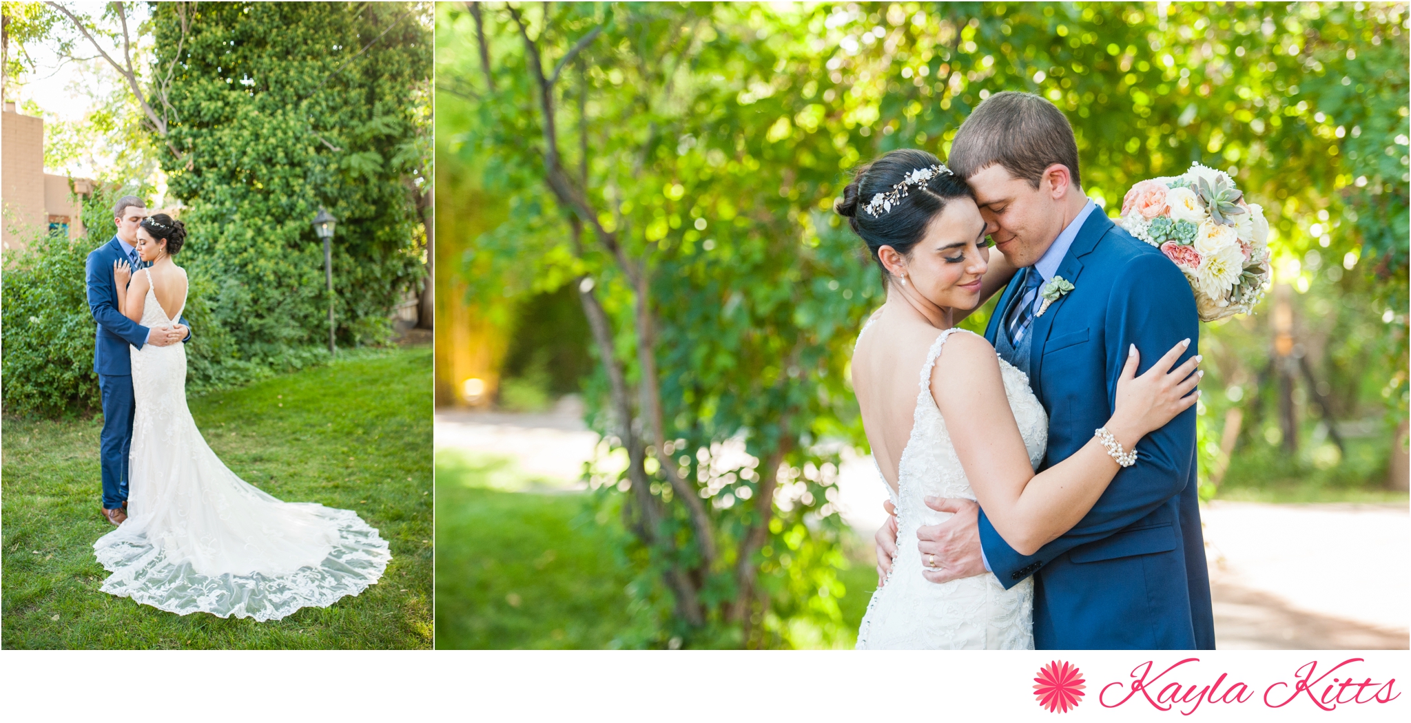 casa de suenos-albuquerque-outdoor-wedding-new mexico-bridal gown-demetrios-kayla kitts photography-albuquerque wedding photographer