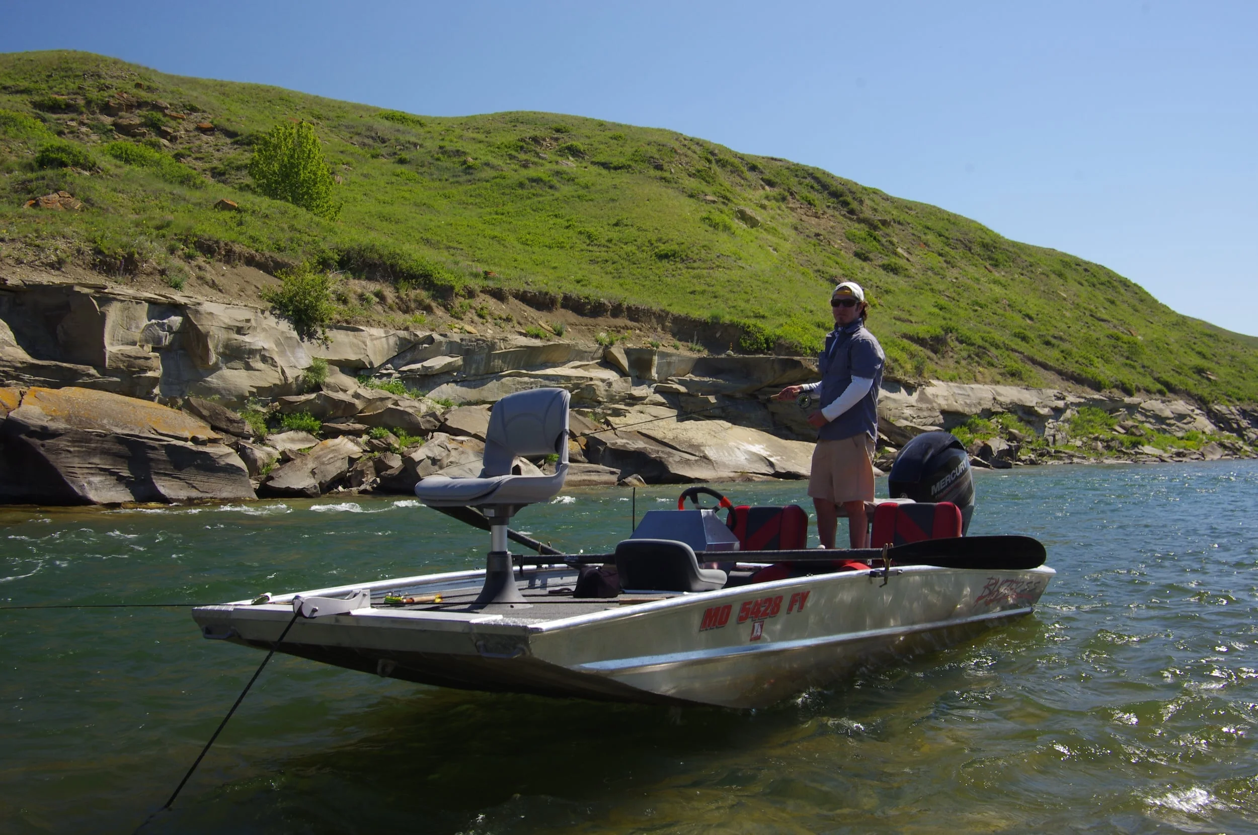 Out on the Oldman River in the pride of the fleet.