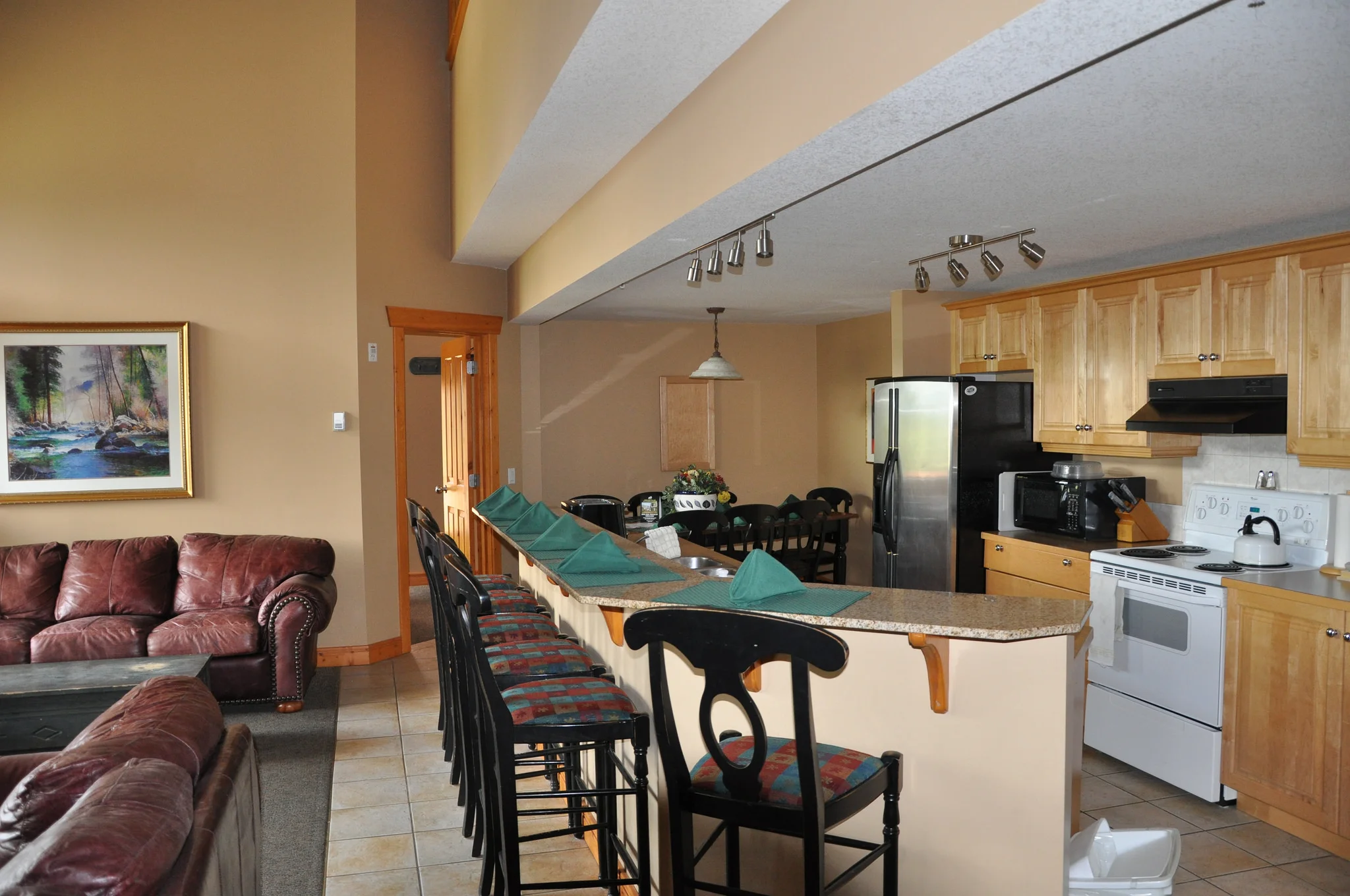 The 2 bedroom units are perfect for two guys or even two couples.