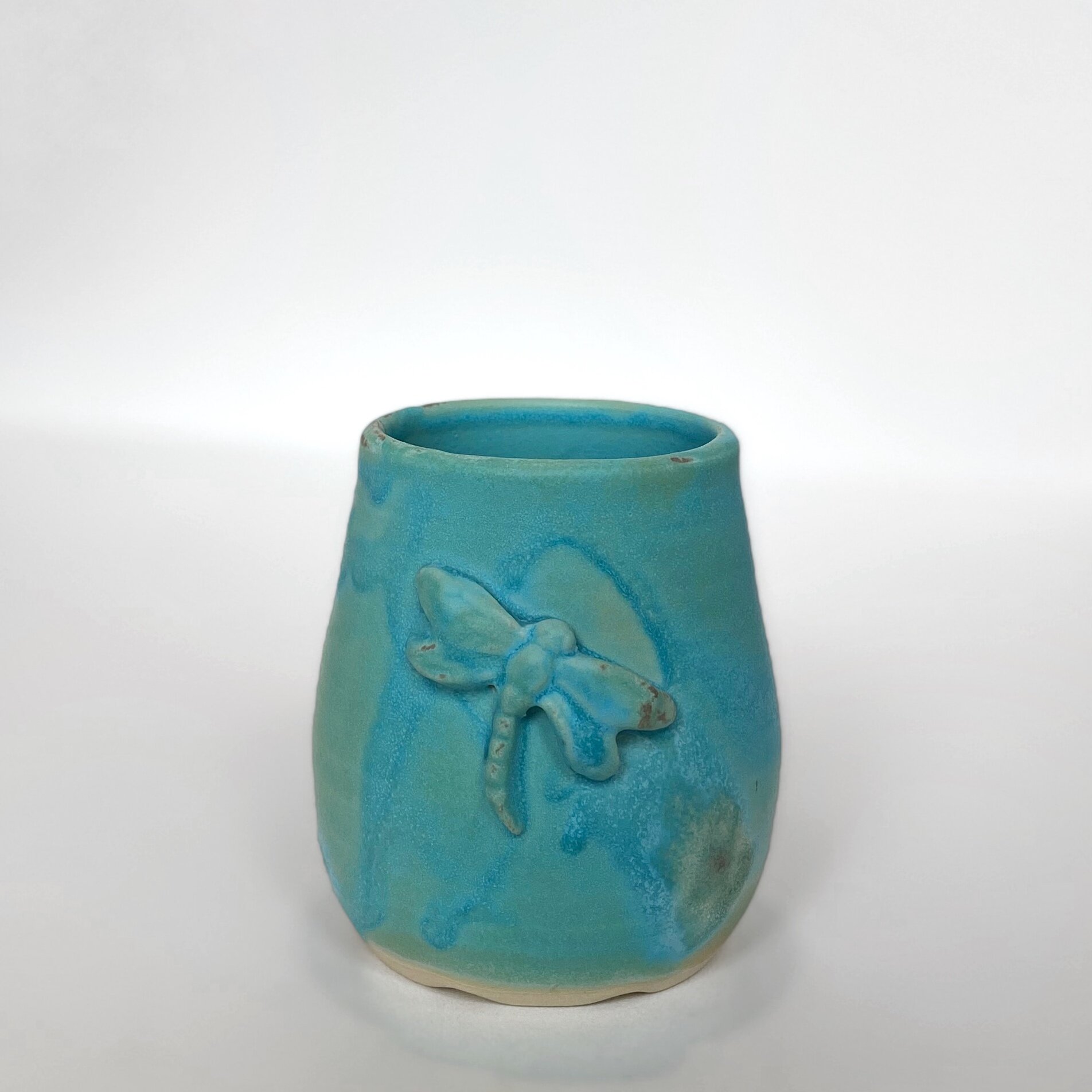Weaselware Pottery Dragonfly Tumbler