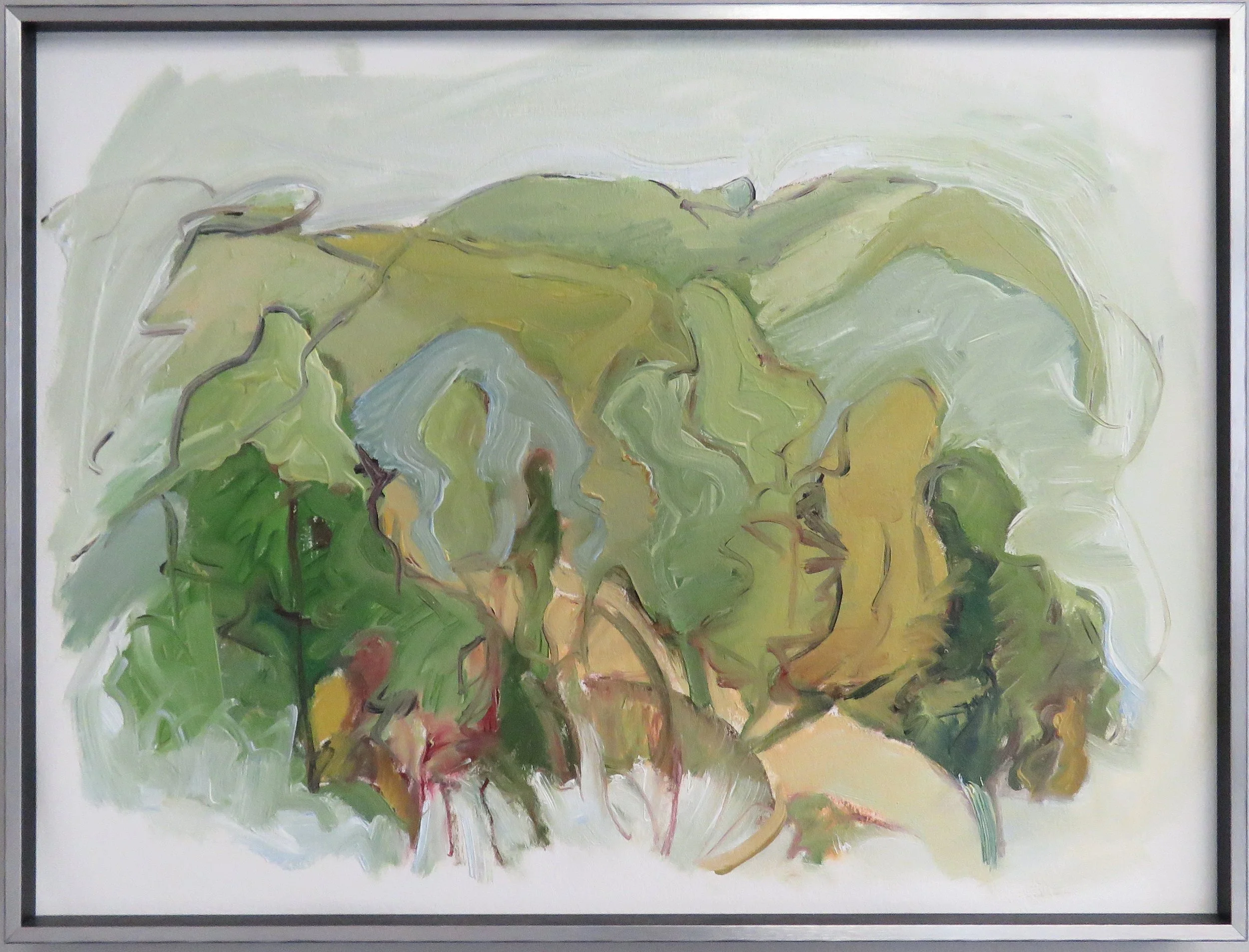 Edie Marshall  The Hike  oil on paper  31.4 x 41.4 cm, 2019 