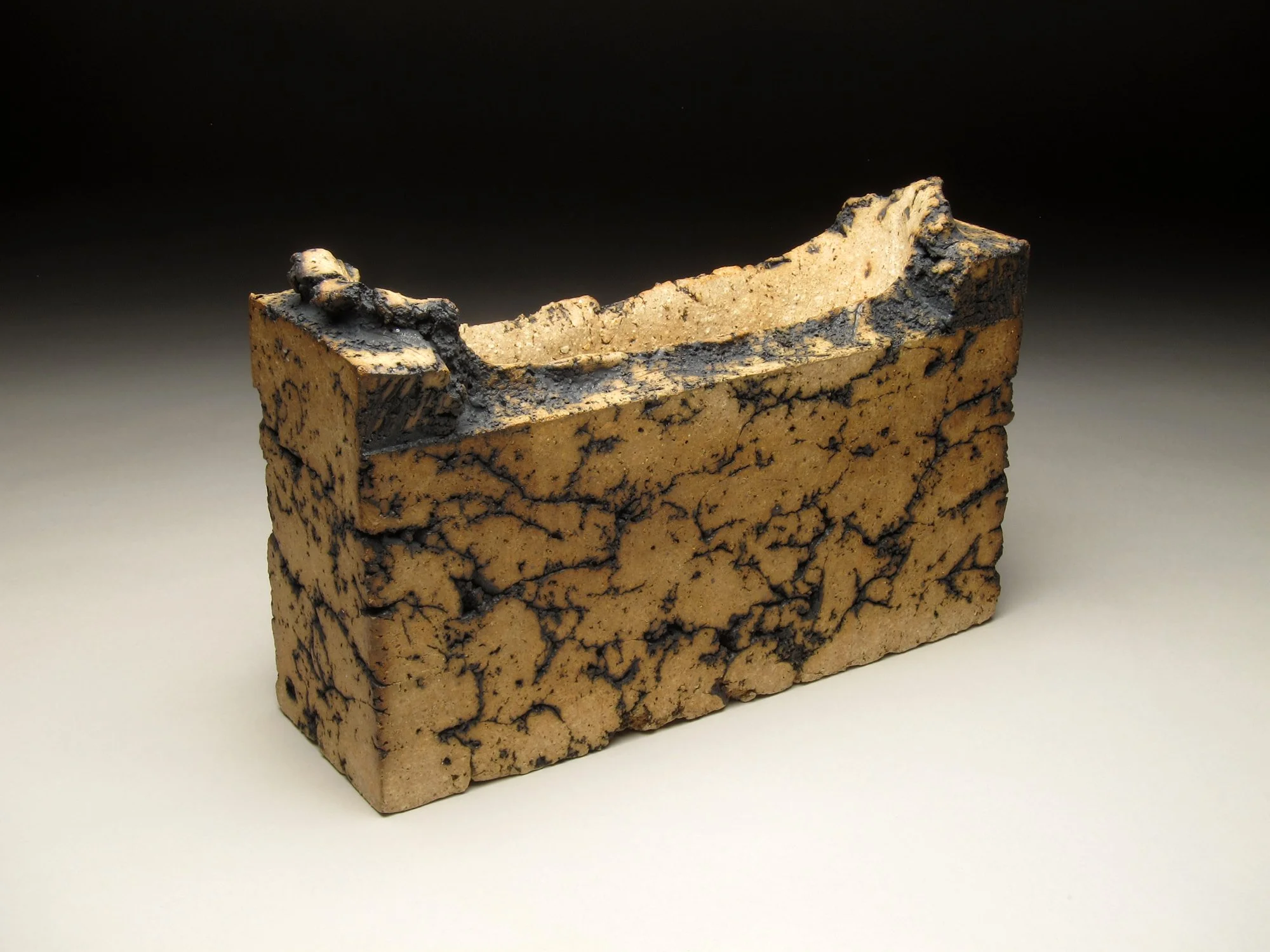  Zane Wilcox  Trough 1.1  reduction fired stoneware, copper  17.8 x 27.9 x 10.2, 2019 