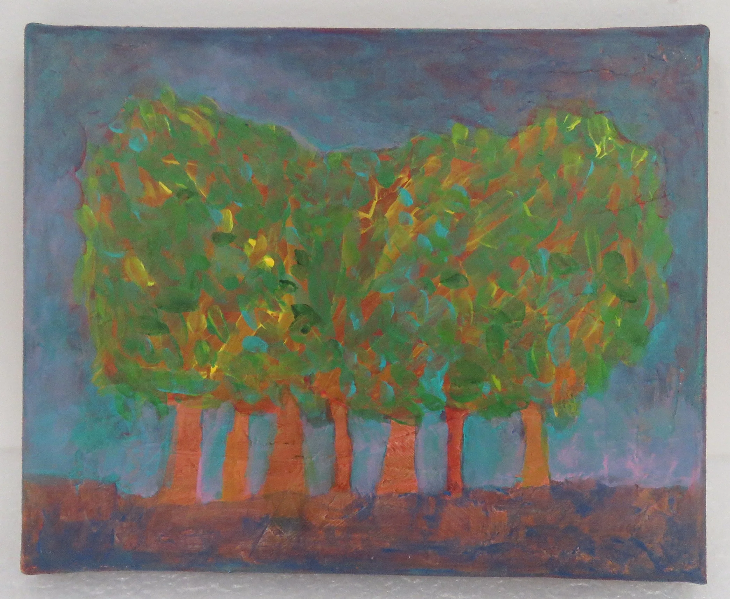  Betty Tomasunos Sellers   Sentinels, Traces Left Behind #4  acrylic on canvas  20.3 x 25.4 cm, 2009 