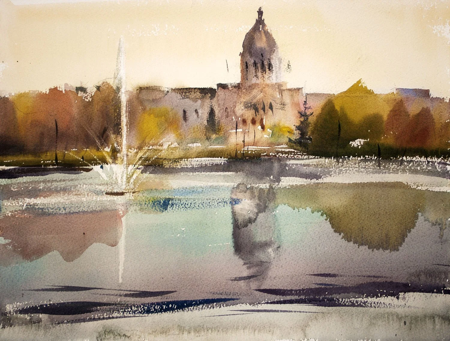 WATERCOLOUR - Capturing fall colours of the prairies